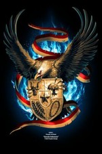 PLAQUE MÉTAL  BLASON AIGLE