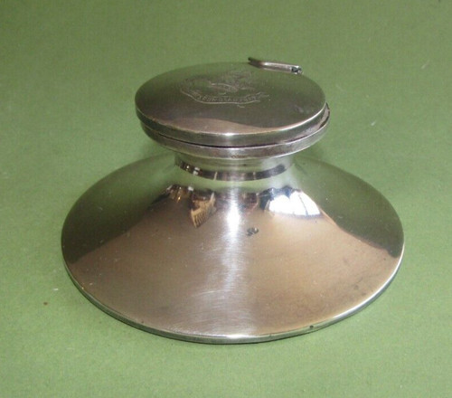 Encrier argent massif - argent, anglais