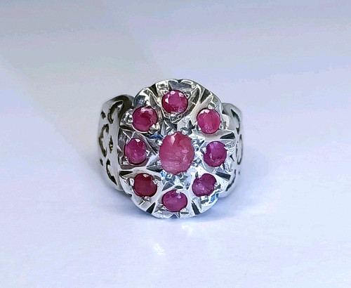 Ancienne bague rubis serti sur - rubis,