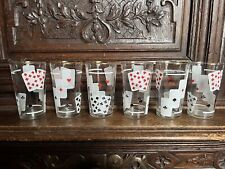 6 Verres Limonade Vintage Cartes À Jouer