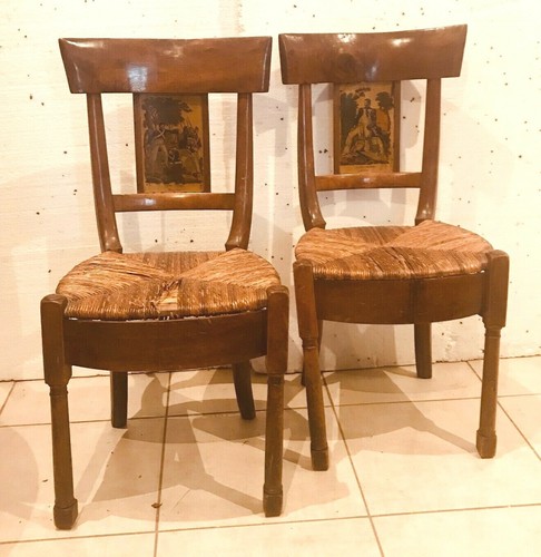 Paire chaises napoléon - de,