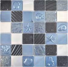 Mosaïque Acier Pierre Bleu