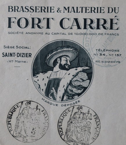 Traite facture 1951 - , brasserie