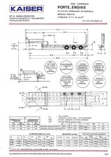 LONGUYON (54) KAISER / PORTE-ENGINS SSB 25  / 2 ESSIEUX / FICHE TECHNIQUE 1988