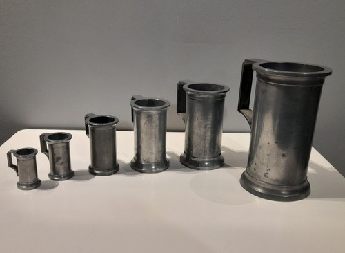 Pots etain avec poignée - 6,
