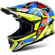 Casque Helmet Cross Junior Archer Chief Blue Gloss Airoh Taille XXS