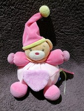 Doudou boule   patapouf ours  d'éveil rose Kaloo Etat neuf