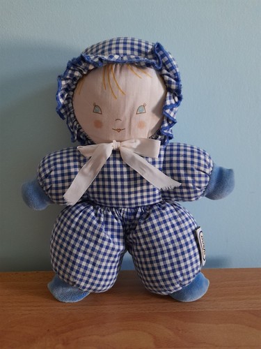 Doudou poupée grelot - grelot, vichy