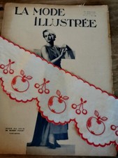 ANCIEN GALON  COTON   POMMES ET CERISES  110MM vendu au mètre