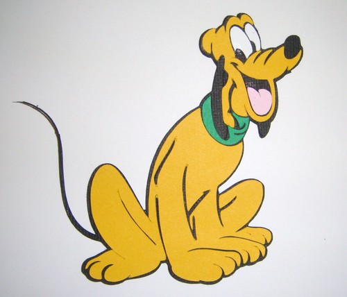 Mickey pluto die - cut, paper
