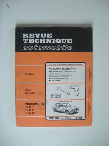 Revue technique rta k - rta, vw