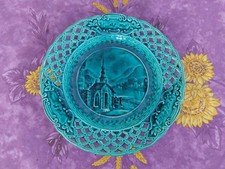 Assiette Décorative Ajourée Emaux Ombrants Rubelles SGDG Majolique Barbotine 2