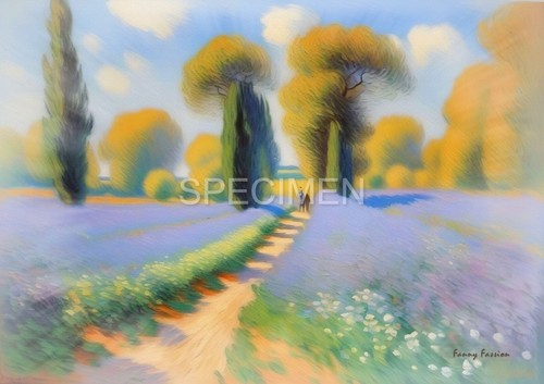 Tableau champs de lavande - tableau,