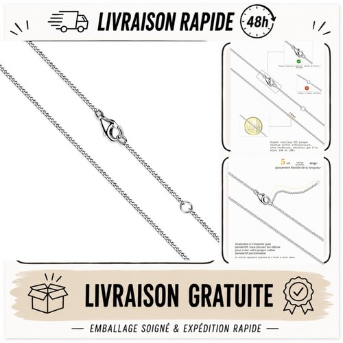 Chaîne collier argent