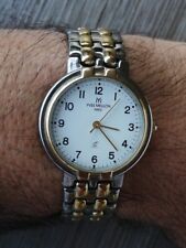 Montre Homme Yves Meillon Vintage Watch 1980 Chic Gourmette Métal PL/OR  Quartz