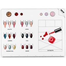  Tapis D'entrainement Ongle Siliconneongle De Pratique Du Nail Art