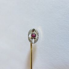 ANCIENNE EPINGLE A CRAVATE FOULARD CHAPEAU EN PLAQUE OR poinçon ORIA