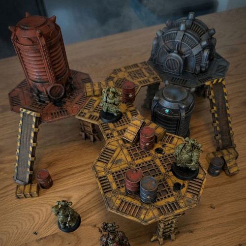 Raffinerie sci 28mm 3d - sci-fi,