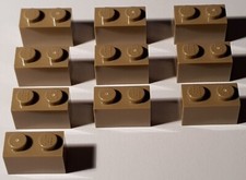 Lego Dark Tan Brick 1x2 ref