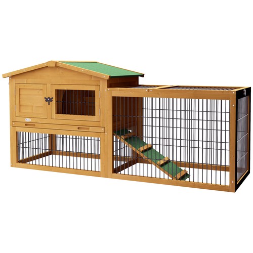 Pawhut cage lapin - pawhut, à
