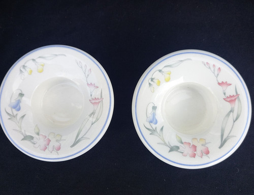 Paire bougeoirs villeroy - bougeoirs,