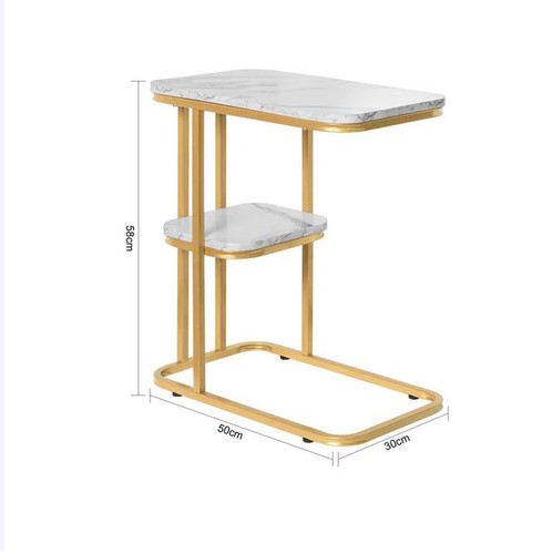Table appoint effet marbre - table,