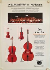 Affiche LES CORDES Archet - Violon - Alto - Violoncelle - Contrebasse