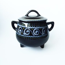 GRAND SUCRIER en faïence TY BREIZ GOURIN Bretagne décor Celtique des années 1960