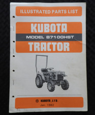 Catalogue De Pièces Du Tracteur KUBOTA B7100 B7100HST 1976-1985 En Très Bon État