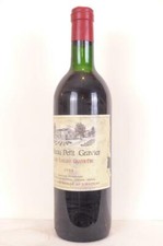 saint-émilion château petit gravier grand cru (accro étiquette) rouge 1988