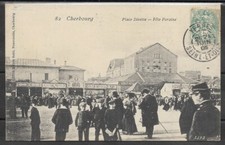 Carte postale ancienne de Cherbourg Place Divette Fête Foraine