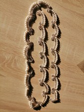 magnifique galon (1 m)  fait main en perles et strass en verre gris