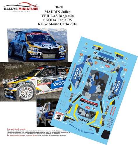 Decals ref 1670 skoda - ref,