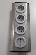 VIRONE Bloc Multiprise Electrique 3 Compartiments + 2 USB Model FS-3 /EBQT