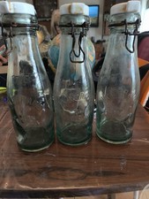 Lot De 3 Bocaux Ancien La Lorraine Un Litre Bouchon En Porcelaine