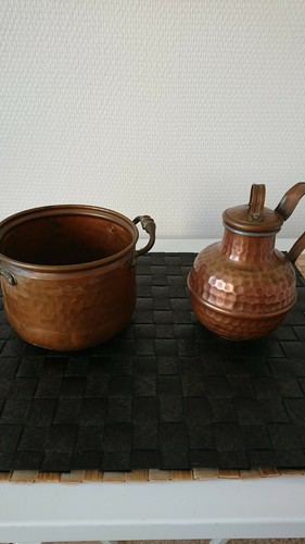 Déco vintage lot deux pots - vintage, de