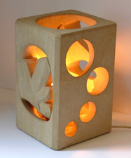 LAMPE Veilleuse VINTAGE DESIGN 1980 pierre sculpté travertin Era Albert Tormos