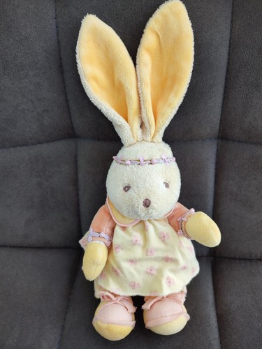 Doudou lapin lilirose jaune - doudou,