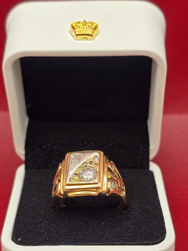 Chevalière homme jaune - or,