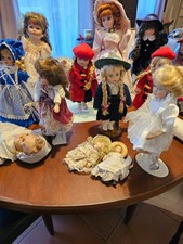 14 Poupées de collection anciennes porcelaine