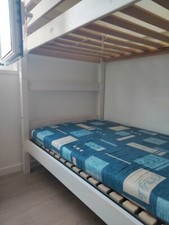 lit double superposé couleur crème