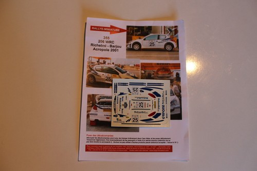 Decals peugeot 206 - 1/43,