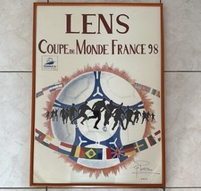 Affiche originale COUPE DU MONDE FRANCE 1998 98 LENS  poster football WC