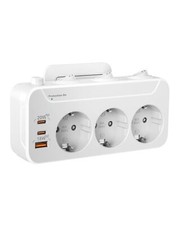 Prise Multiple Murale Bloc Multiprise 3 Prises avec Interrupteur Individuel T...
