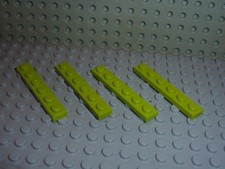 4 x LEGO Lime plate 1x6 ref