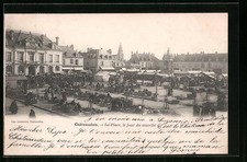 CPA Chateaudun, la Place, le jour du marché 1903 