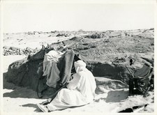Photo Griaule SAHARA c. 1950 - Bédouin devant sa Tente - NV 4078