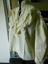 Pur vintage ancienne blouse haut manche longue jaune carreaux 42/44?   B5