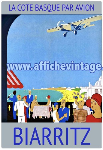 Affiche poster biarritz - affiche,