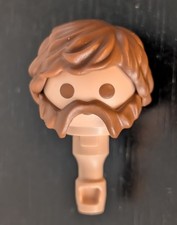 playmobil tete  barbe marron